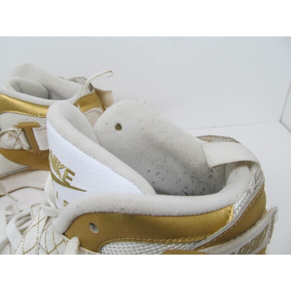 Nike Air Raid 642330-007 Mens Metallic Gold Basketball Sneakers US 8.5 EUR 42